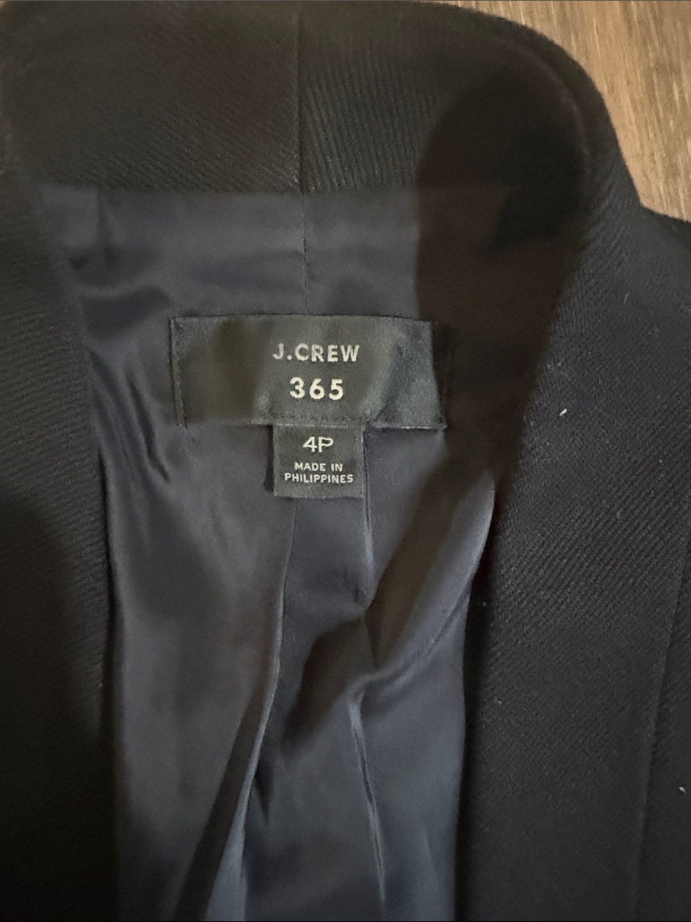 J.crew Black Women's Tailored Open-Front Blazer Jacket 4P - Picture 2 of 7